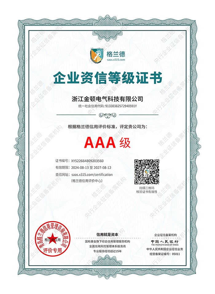 资信等级证书